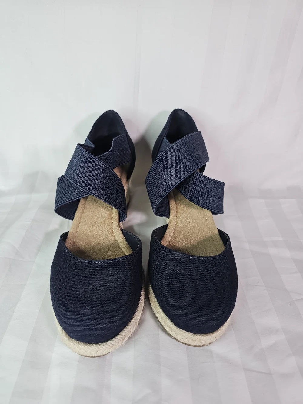 St. John's Bay Navy Crisscross Espadrille Wedge